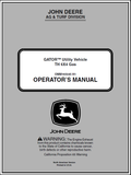 John Deere TH 6X4 Gas Gator Utility Vehicle Manual OMM165045