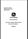 John Deere TH6x4, TH6x4D, TE4x2 Gator Utility Vehicle Technical Manual TM2239 - PDF File Download