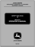 John Deere TX Gator Utility Vehicle Manual OMM158209