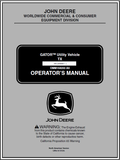 John Deere TX Gator Utility Vehicle (SN. 030001) Manual OMM158203