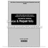 John Deere Tractor 5200, 5300, 5400, 5500 Diagnostic & Repair Technical Manual 