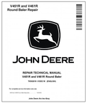 John Deere V451R, V461R Round Baler Repair Technical Manual TM302019 - PDF File Download