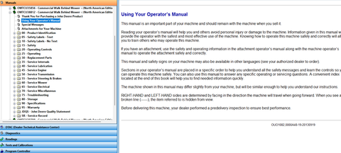 John Deere WH36A, WH48A, WH52A, WH61A Commercial Walk-Behind Mower Operator’s Manual OMTCU38812 - PDF File Download