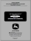 John Deere X300 Lawn and Garden Tractor (SN.040001) Manual 