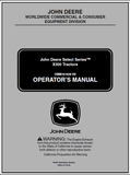 John Deere X300 Series Lawn and Garden Tractor Manual 