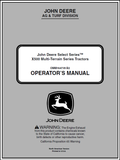 John Deere X500 Multi-Terrain Series Tractor Manual 