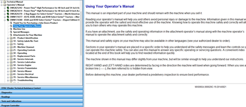 John Deere X584, X590 Series Tractor Operator’s Manual 