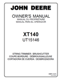 John Deere XT140 String Trimmers (UT15146) Manual OMPS01075