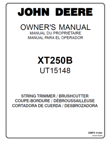 John Deere XT250B String Trimmer Manual OMPS01082