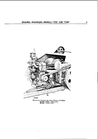 John Deere THD - Baler Engines TFD and THD Wisconsin Engines Parts Catalogue Manual (PC488) - PDF File Download