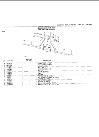 John Deere 980 Series Bedders Parts Catalogue Manual (PC992) - PDF File Download