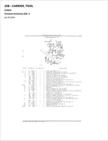 John Deere Portaherramientas 23B y 24C Parts Catalogue Manual (PC6010) - PDF File Download