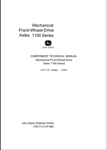 John Deere, Dana Spicer 111F40 Axle Component Technical Manual CTM17