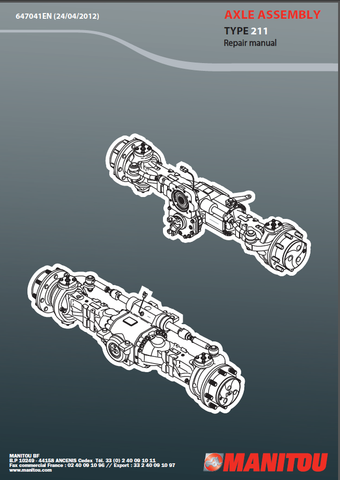 John Deere, Dana Spicer 211 Axle Technical Service Repair Manual - PDF File Download