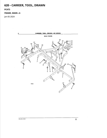 John Deere 620 Series Drawn Tool Carrier Parts Catalogue Manual (PC473) - PDF File Download