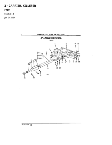 John Deere Nos. 3 and 3W Carriers Parts Catalogue Manual (PC211) - PDF File Download