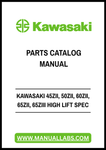 Discover the ultimate resource for your Kawasaki machinery with the KAWASAKI 45ZII, 50ZII, 60ZII, 65ZII, and 65ZIII High Lift Spec Parts Catalog Manual. This comprehensive PDF file is designed to provide you with detailed specifications, part numbers, and diagrams, ensuring you have everything you need for efficient maintenance and repairs.
