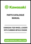 KAWASAKI 70ZII WHEEL LOADER WITH CUMMINS 6BTA5.9 ENGINE PARTS CATALOGUE MANUAL - PDF FILE