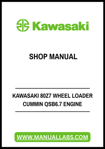 Unlock the full potential of your Kawasaki 80Z7 Wheel Loader with our comprehensive shop manual featuring the Cummins QSB6.7 engine. This PDF file is an essential resource for both seasoned mechanics and DIY enthusiasts, providing detailed insights into maintenance, troubleshooting, and repair procedures tailored specifically for your machine.