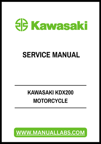 Unlock the full potential of your Kawasaki KDX200 with our comprehensive Motorcycle Service Manual in PDF format. This essential guide is designed for both novice and experienced riders, providing detailed instructions and insights to keep your bike running smoothly and efficiently.