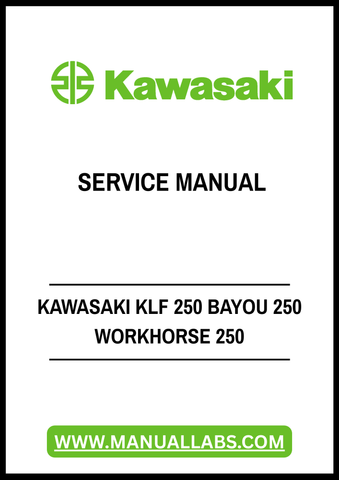 Unlock the full potential of your Kawasaki KLF 250 Bayou 250 with our comprehensive service manual, available in a convenient PDF format. This essential guide is designed to provide you with detailed instructions and insights, ensuring that you can maintain and repair your workhorse with confidence.