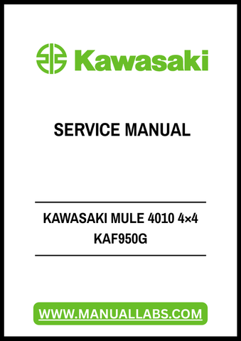 Unlock the full potential of your Kawasaki Mule 4010 4x4 KAF950G with our comprehensive service manual, available in a convenient PDF format. This essential guide provides detailed instructions and diagrams, ensuring you have everything you need for maintenance and repairs at your fingertips.