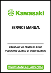Unlock the full potential of your Kawasaki Vulcan 900 Classic with our comprehensive Service Manual in PDF format. This essential guide is designed specifically for the Vulcan 900 Classic and Vulcan 900 Classic LT models, providing you with detailed instructions and insights to keep your motorcycle running smoothly.