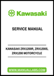 Unlock the full potential of your Kawasaki ZRX1200R, ZRX1200S, and ZRX1200 with our comprehensive Motorcycle Service Manual in PDF format. This essential guide is designed for both seasoned mechanics and DIY enthusiasts, providing detailed instructions and insights to keep your motorcycle running smoothly.