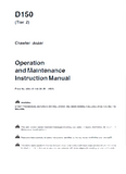 Download the PDF version of the KOBELCO Bulldozer D150 (Tier 2) Operator Manual. Ensure optimal performance with detailed operational guidelines.