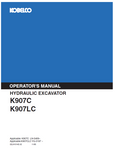 Discover the comprehensive operator manual for KOBELCO Hydraulic Excavator K907C and K907LC. Enhance your operational efficiency with expert guidance.