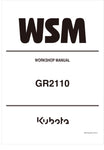 Unlock the full potential of your KUBOTA GR2110 tractor with the comprehensive Workshop Manual (9Y111-01050) in PDF format. This essential guide provides detailed instructions, diagrams, and specifications to help you maintain and repair your tractor efficiently.