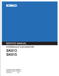 Kobelco SK013, SK015 Excavator Shop Service Repair Manual