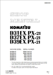 Komatsu D31EX, D37EX, D39EX PX-21 Crawler Dozer Shop Service Repair Manual - PDF File Download