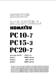 Komatsu PC10-7, PC15-3, PC20-7 Hydraulic Excavator Shop Manual - PDF File Download