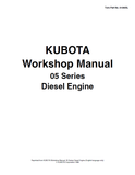 Kubota 05 Series Engine Workshop Service Repair Manual - PDF File Download