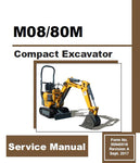 M08, 80M - Gehl Compact Excavators Service Repair Manual PDF Download