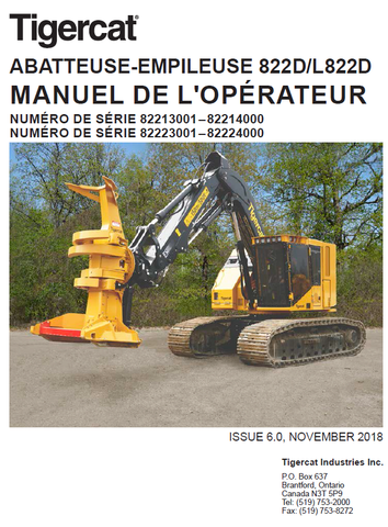 TIGERCAT L822D FELLER BUNCHER USER MANUAL