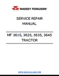 MASSEY FERGUSON 3615, 3625, 3635, 3645 WORKSHOP SERVICE REPAIR MANUAL