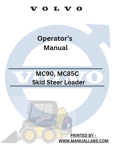 MC90 Volvo Skid Steer Loader Operator's Manual
