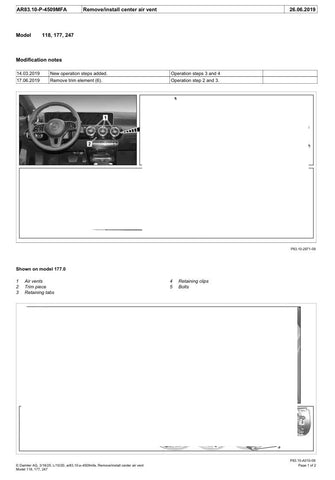 Unlock the full potential of your Mercedes-Benz CLA with our comprehensive C118 Model Service Manual, covering all aspects up to 2020. This PDF file is an essential resource for both DIY enthusiasts and professional mechanics, providing detailed instructions, diagrams, and troubleshooting tips to ensure your vehicle runs smoothly. With easy navigation and clear information at your fingertips, you can confidently tackle maintenance and repairs, saving time and money while keeping your CLA in peak condition. 