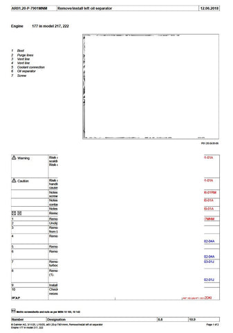 Unlock the full potential of your Mercedes-Benz with the comprehensive M177 Engine Service Manual, covering models up to 2020. This detailed PDF file is an essential resource for both enthusiasts and professionals, providing in-depth insights into maintenance, troubleshooting, and repair procedures. With clear illustrations and step-by-step instructions, you can ensure your engine operates at peak performance while saving time and money on repairs. Elevate your automotive knowledge and keep your vehicle run