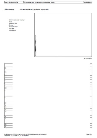 Unlock the full potential of your Mercedes with the comprehensive 722.9 Transmission Service Manual, covering models up to 2020. This easy-to-navigate PDF file is packed with detailed instructions, diagrams, and troubleshooting tips, ensuring you have everything you need for effective maintenance and repair. Whether you're a seasoned mechanic or a DIY enthusiast, this manual empowers you to keep your vehicle running smoothly and efficiently, saving you time and money on costly repairs. Don't miss out on the