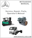 Mitsubishi FG20, FG25, FG30, FG35A Forklift Truck Service Repair Manual - PDF File
