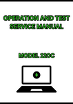 MODEL 120C EXCAVATOR OPERATION AND TEST SERVICE MANUAL - PDF