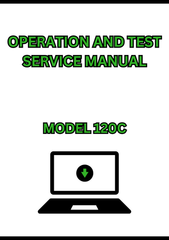MODEL 120C EXCAVATOR OPERATION AND TEST SERVICE MANUAL - PDF