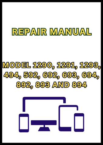 MODEL 1290, 1291, 1293, 494, 592, 692, 693, 694, 892, 893 AND 894 CORN HEAD REPAIR MANUAL - PDF