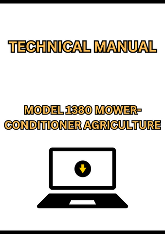 MODEL 1380 MOWER-CONDITIONER TECHNICAL MANUAL - PDF