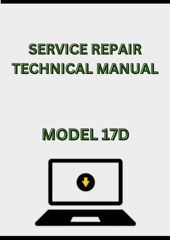 MODEL 17D COMPACT EXCAVATOR SERVICE REPAIR TECHNICAL MANUAL - PDF