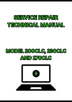 MODEL 200CLC, 230CLC AND 270CLC EXCAVATOR SERVICE REPAIR TECHNICAL MANUAL - PDF