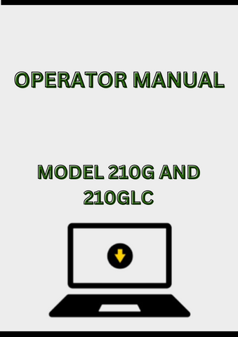 MODEL 210G AND 210GLC EXCAVATOR OPERATOR MANUAL - PDF
